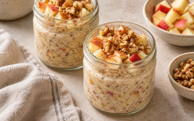 Serving illustration for Apple and Cinnamon Overnight Oats